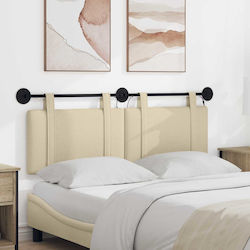 vidaXL Stoff-Kopfstütze Für Betten Beige 150x55cm
