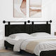 vidaXL Leather Bed Headboard Cushion Black 170x...
