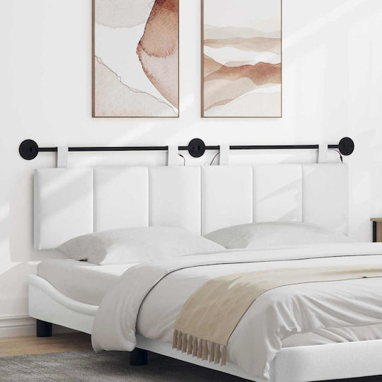 vidaXL Fabric Bed Headboard Pillow White 170x55cm