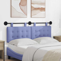 vidaXL Stoff-Kopfstütze für Betten Blau 130x55cm