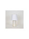 Ceramic Table Lamp with White Shade and Gold Base