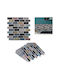 Relaxdays Set 10 Autocolante Tip Piatră de Perete Bej Negre Gri 31x0.1x31 Cm