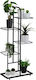 Relaxdays Suport Pentru Plante Negru 96x45x22 cm