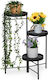 Relaxdays Suport Pentru Plante Negru 65x44x44 cm
