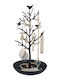 Relaxdays Stand Pentru Bijuterii Metalic Negru 30x16x15cm