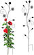 Relaxdays Plant Stand Floral Design Black 110x3...
