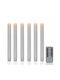 Relaxdays Lămpi Decorative Pentru Masă LED Lumânare 6 Buc 24.5x2.2 cm