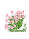 Set 24 Flori Artificiale Lalele Relaxdays 33,5x3x6 Cm Multicolor