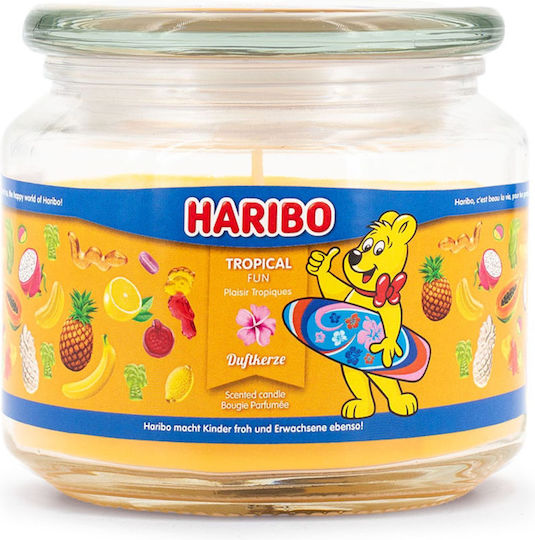 Relaxdays Αρωματικό Κερί σε Βάζο Κίτρινο 300gr