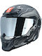 XVX Vader RS-400 Matt Berserck Silver Motorcycle Helmet Full Face ECE 22.06 with Sun Visor