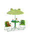 Relaxdays Kinder Tische Set mit Stühlen Grün Relaxdays