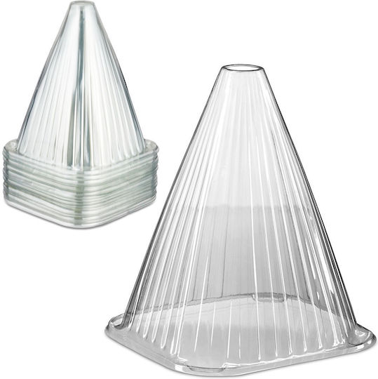 Set 80 Huse Transparente Pentru Plante Relaxdays 22x19x19 Cm Protecție Împotriva Soarelui Îngheț