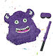 Monster Party Pinata Set Relaxdays 40x35x9 Cm Purple Includes Bat Mask