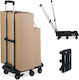 Relaxdays Πλατφόρμα Μεταφοράς Πτυσσόμενη σε Μαύρο Χρώμα