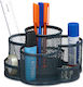 Pen Holder Relaxdays Mesh Design 7 Compartments Gray 10.5x16x17cm