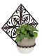 Relaxdays Vază Suspendată Metalică Maro 34.5x17.5x34.5cm