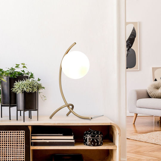 Relaxdays Table Lamp with White Shade and Base