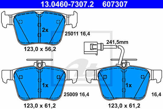 Set Plăcuțe de Frână Disc Frână 13.0460-7307.2