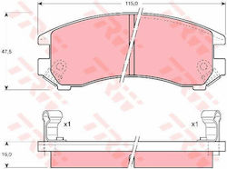 Trw Gdb882 Brake Pad Set Disc Brake Trw Gdb882 Brake Pad Set Disc Brake