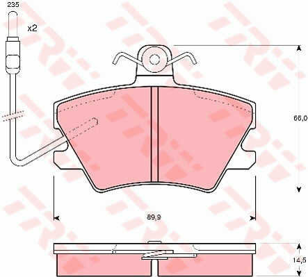 Trw Gdb968 Brake Pad Set Disc Brake
