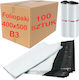 White Courier Folio Bags B3 400x500mm 100 Pcs