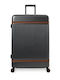 The Chesterfield Brand Large Hard Travel Suitcase Graphite with 4 Wheels Height 75cm