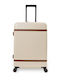 The Chesterfield Brand Medium Hard Travel Suitcase Champagne with 4 Wheels Height 65cm