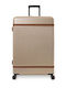 The Chesterfield Brand Large Hard Travel Suitcase Champagne with 4 Wheels Height 75cm