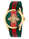 Gucci Womens Watch 38mm Battery with Fabric Strap