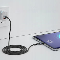 3MK Regular USB 2.0 σε micro USB 1m Μαύρο