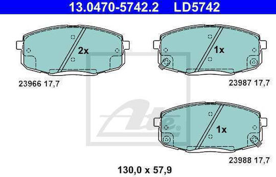 Brake Pad Set Disc Brake Ate 13.0470-5742.2