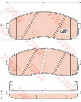 Brake Pad Set Disc Brake Trw Gdb3433