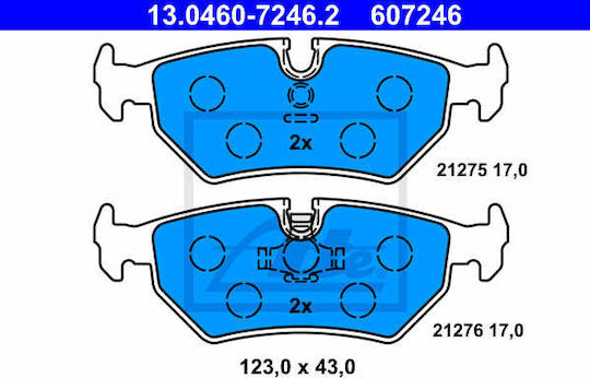 Set Plăcuțe de Frână Disc Brake 13.0460-7246.2 Ate