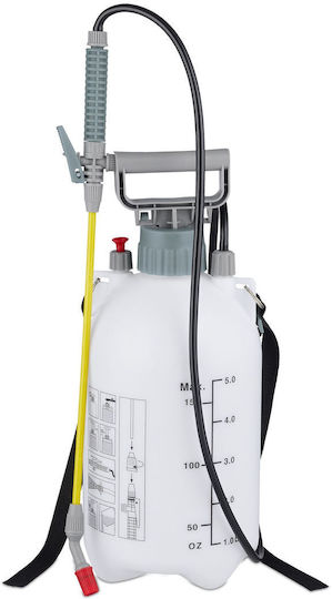 Manual Pressure Sprayer with 5lt Capacity in White Colour