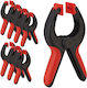 Relaxdays Clamp Set 8 Pieces Red Black 16x3x12 Cm