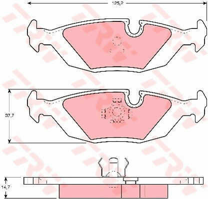 Trw Gdb1068 Brake Pad Set Disc Brake