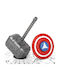 Fidget Spinner Keychain 2 In 1 – Superhero Hammer & Shield C43645