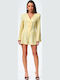 Women's Yellow Short Jumpsuit