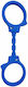 Diablo Picante Silikon Handschellen Blau