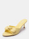 Women's Mules with Heel in Yellow Color