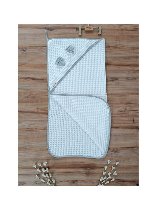 SteweHome Baby Blanket Nursery Swaddling Cotton White 100x90cm
