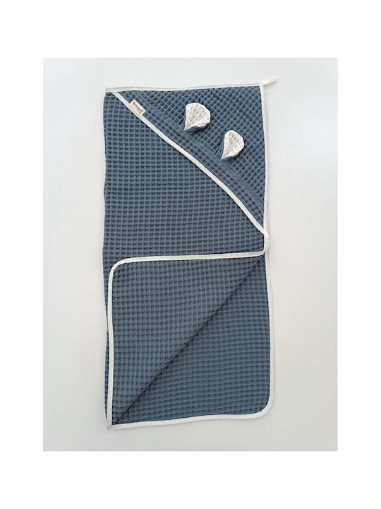 SteweHome Baby Blanket Nursery Swaddling Waffle Navy Blue 100x90cm