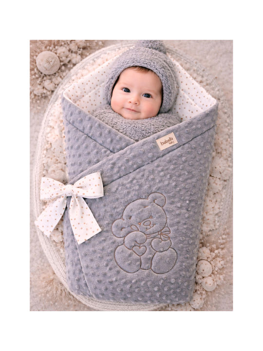 SteweHome Baby Blanket Nursery Swaddling Blanket Gray with Animal 85x85cm