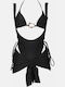 Swimsuit with Openings Black