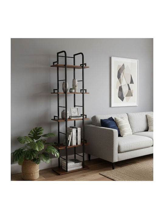 Bibliotecă Maro/Negru 143x38x24cm