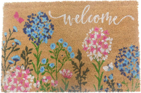 Relaxdays Doormat Made of Coconut Tree with Non-Slip Backing 60cm
