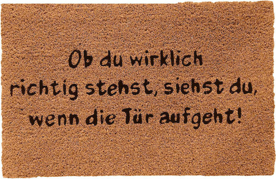 Relaxdays Relaxdays Fußmatte aus Kokosnuss Beige 60cm