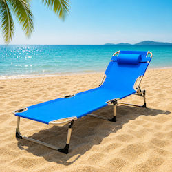 ForHome Klappbare Aluminium Strandliege Blau