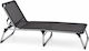 Ankor Beach Sunbed Gray Foldable Aluminum 200x6...