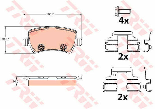 Set Plăcuțe De Frână Trw Gdb2125 Plăcuță De Frână Și Disc De Frână